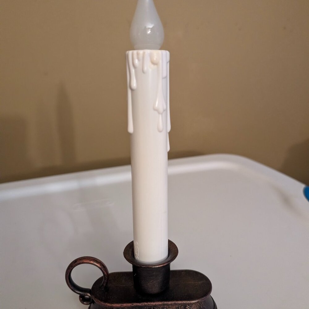 GE 9.5 in Lighted Candle Battery-operated